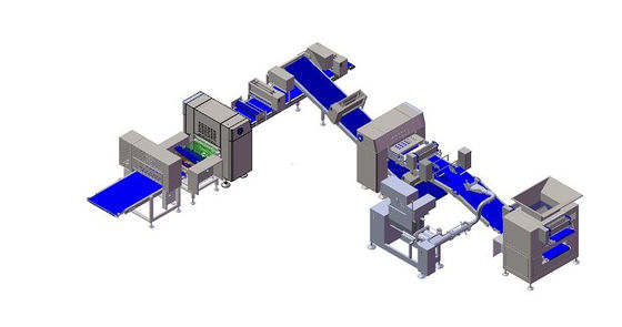 ZKS650 Pastry Dough Block Laminator Dengan Untuk Blok Tepung Beku Dengan 27 Lapisan Di Dalam Tepung