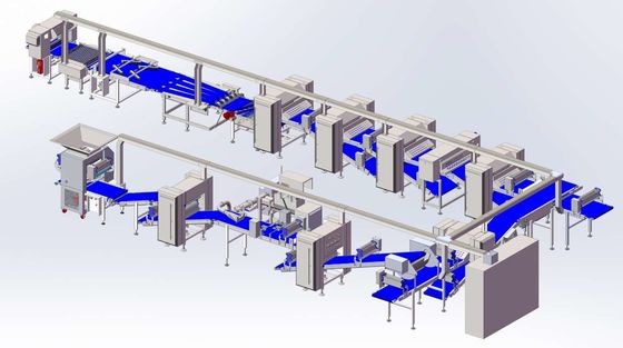 ZKS850 Lini produksi pastry laminating / kapasitas 1200kg / jam dengan beragam aksesoris make up dan mesin auto.panning
